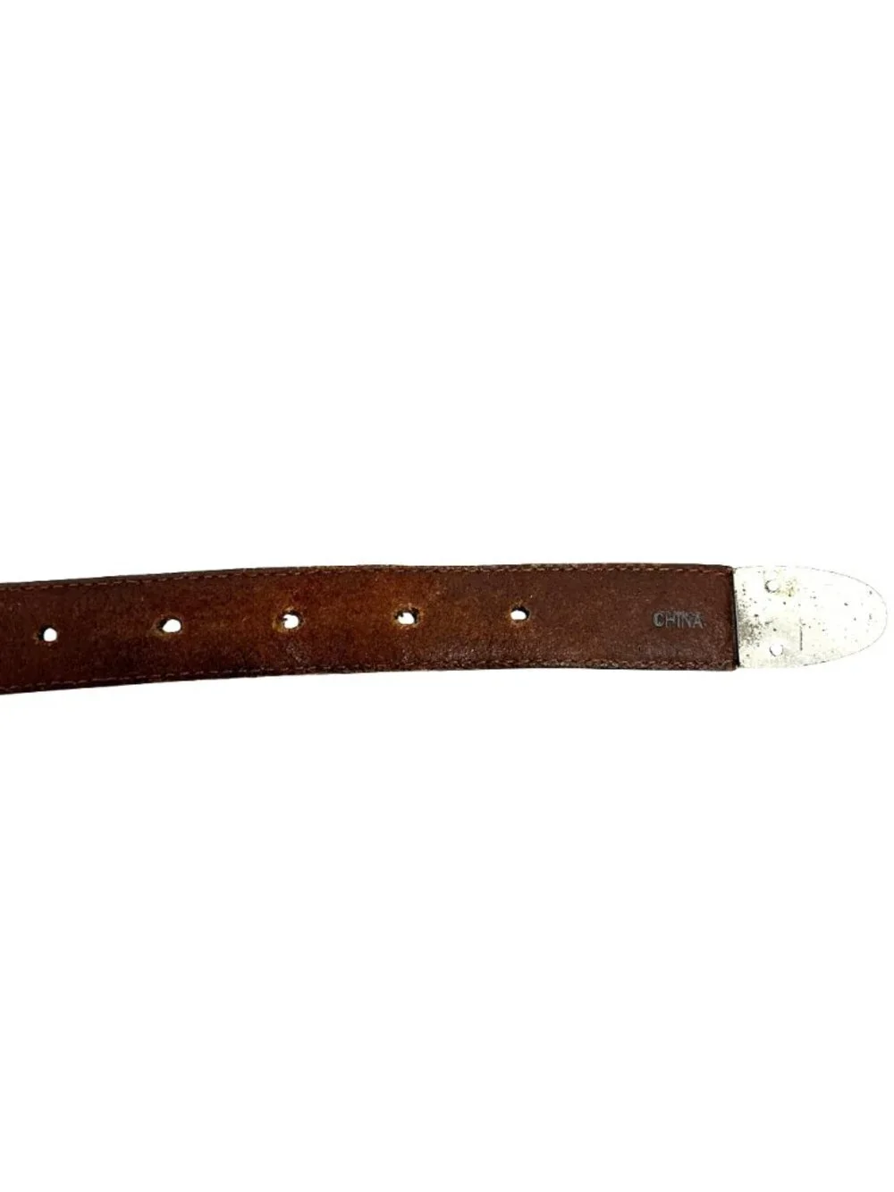 Onyx By Brighton Golf Scene Leather Belt Mens 40 Brown Black